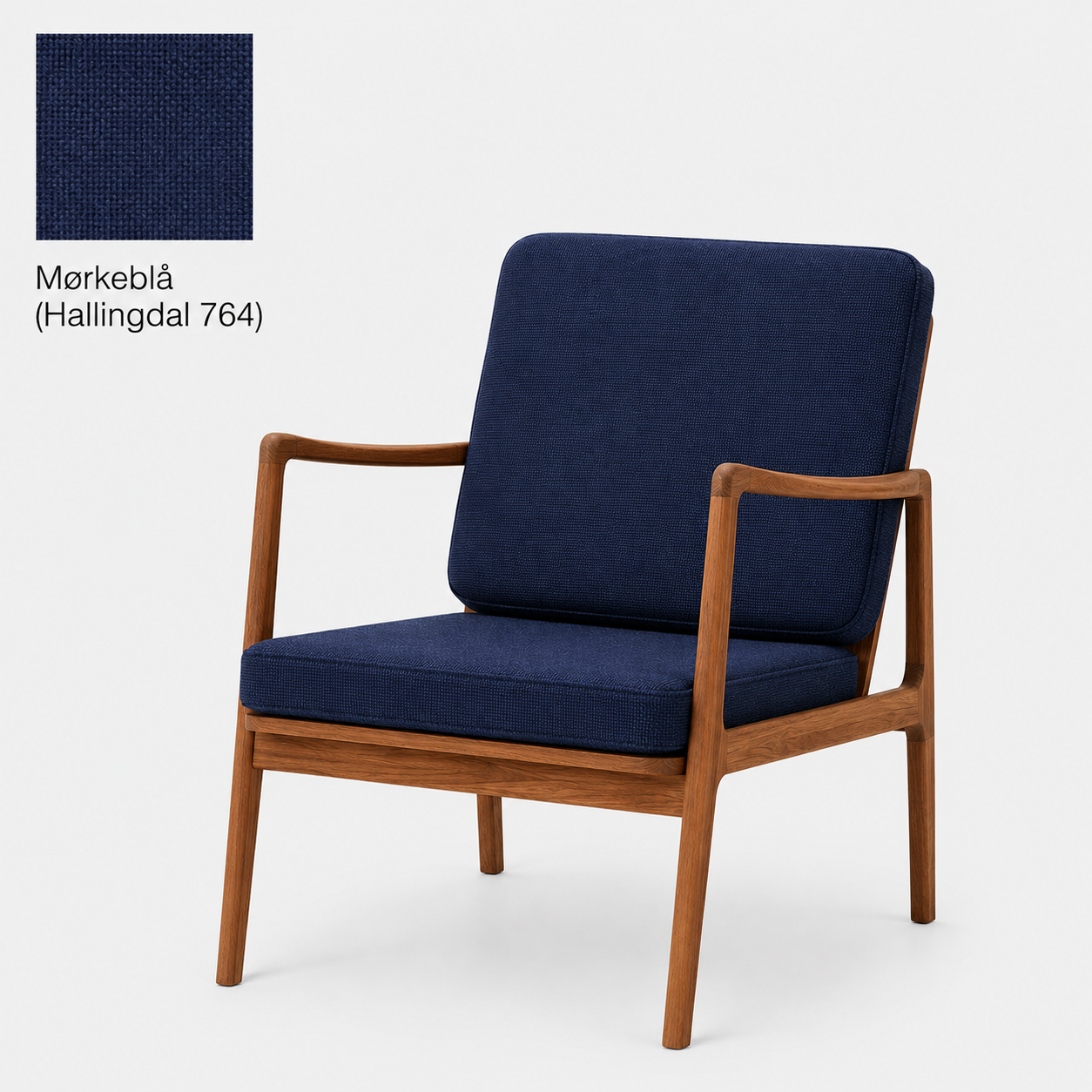 Lænestol - Teaktræ/Uldstof - P005 - By Sol - novamøbler