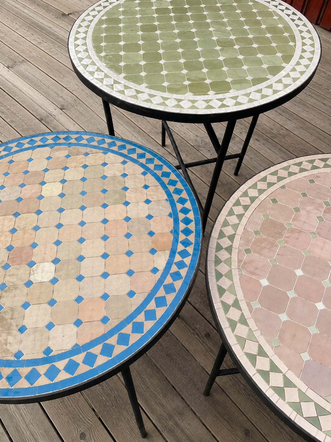 Mosaikbord - Rundt - flere farver - novamøbler