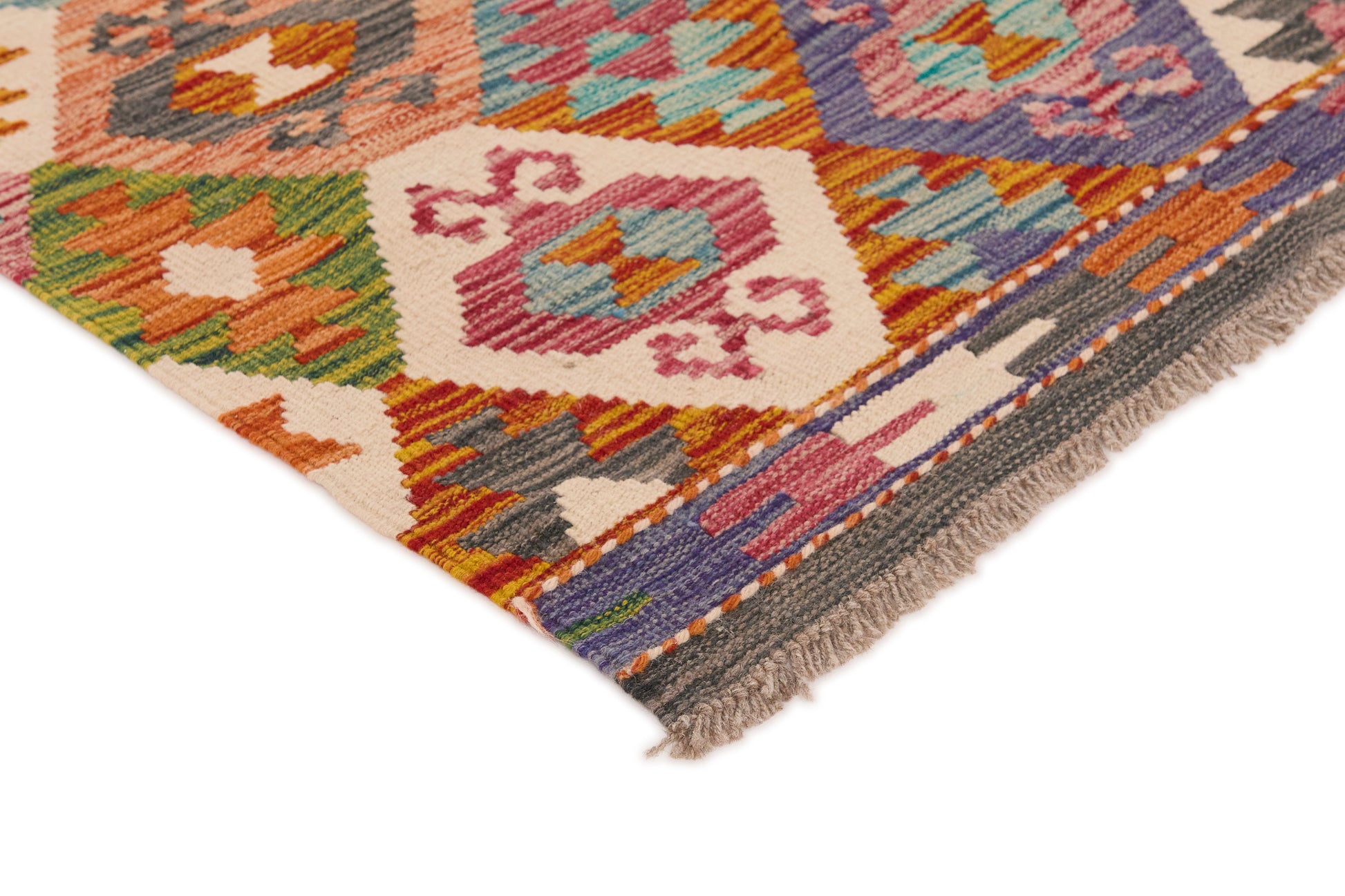 Kelimtæppe - Håndvævet Afghansk gulvtæppe - 296 x 205 cm - novamøbler