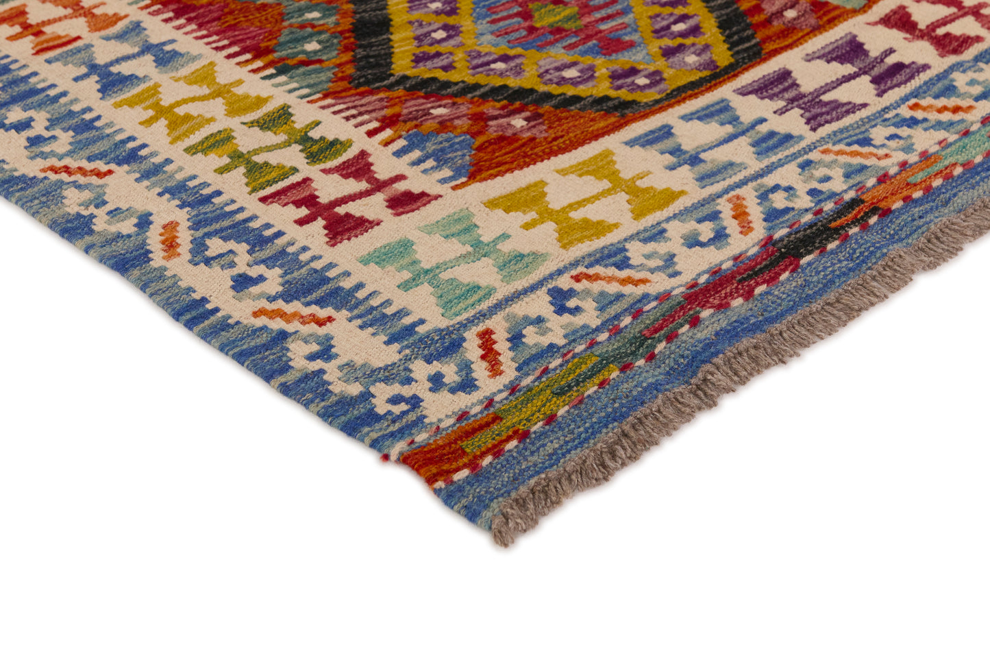 Kelimtæppe - Håndvævet Afghansk gulvtæppe - 185 x 122 cm