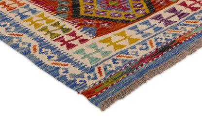 Kelimtæppe - Håndvævet Afghansk gulvtæppe - 185 x 122 cm