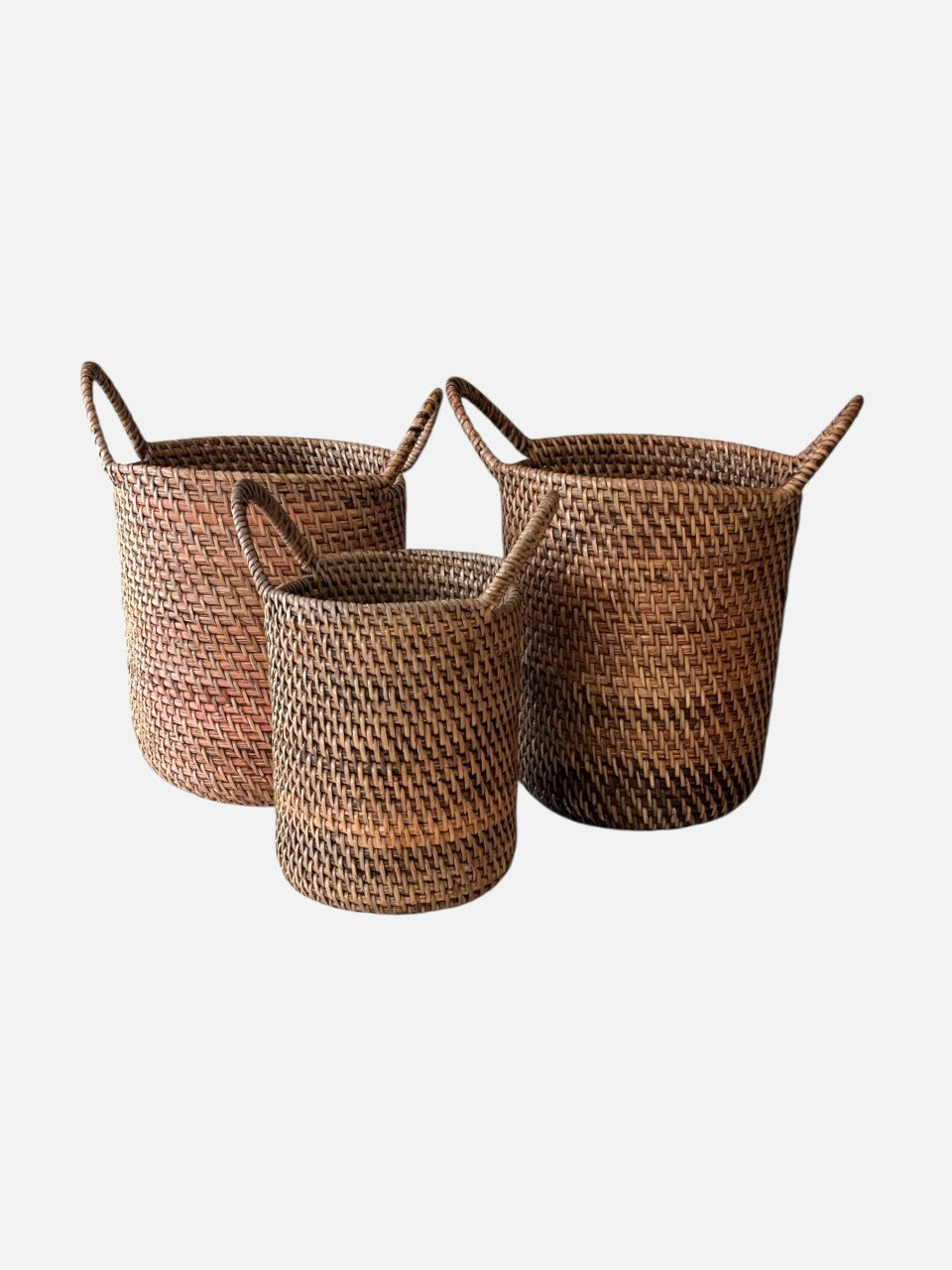 Bambuskurv med hank - B004 - Naturbrun