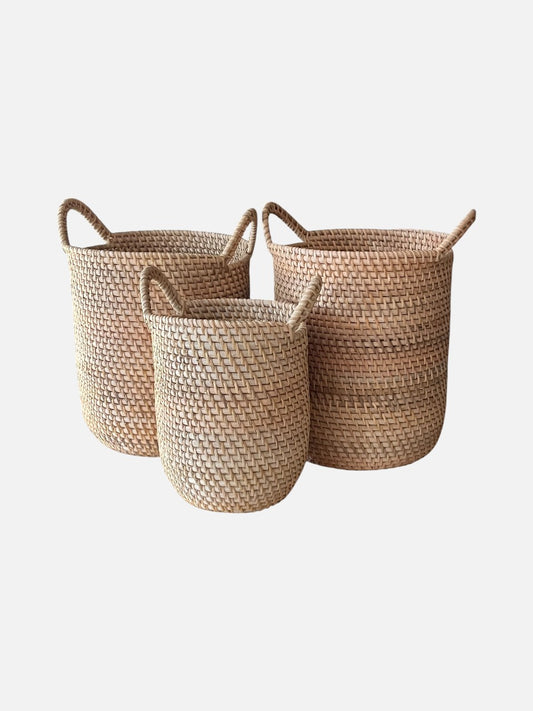 Bambuskurv med hank - B004 - Natur - novamøbler