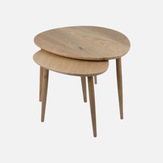 Organisk formede indskudsborde - Egetræ - C005 - By Sol