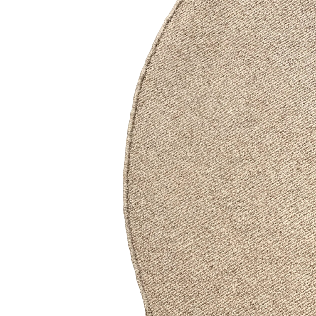 Regnbue - Rundt Uldgulvtæppe - 100% Uld - Medium Grey - novamøbler