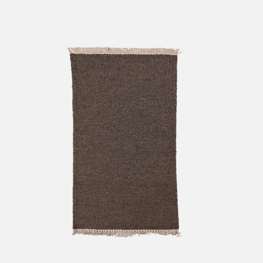 Regnbue - Gulvløber - 100% Uld - Dark Grey Brown - novamøbler