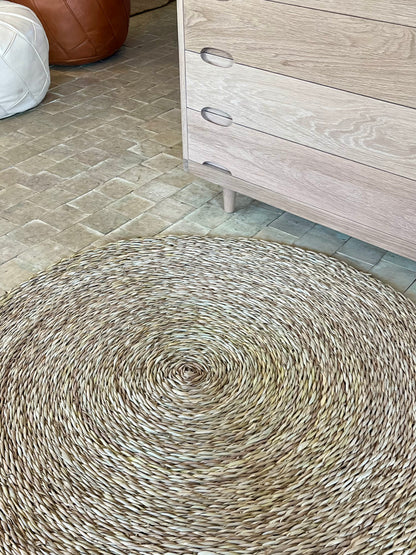 Rundt Søgræs Gulvtæppe - Natural - Flere størrelser