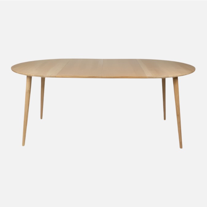 Rundt spisebord - 110/190 cm - Egetræ el. teaktræ - P003 - By Sol - novamøbler