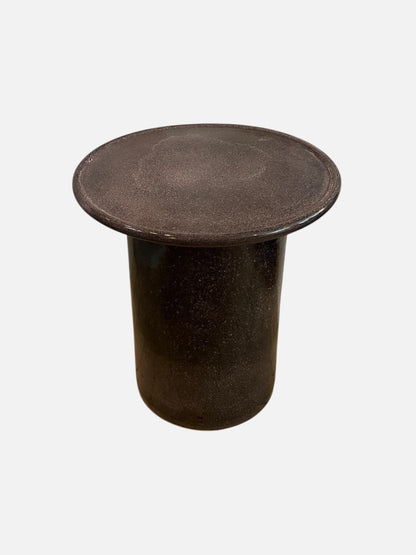 Sofabord/sidebord/sengebord - Lilla glaseret keramikbord - Ø40 - novamøbler