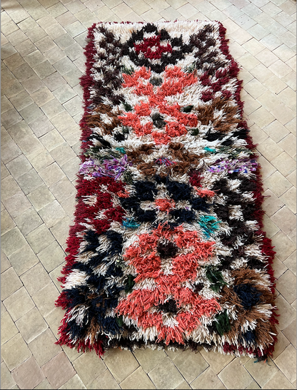 Marokkansk tæppe - Boucheroite - 173 x 83 cm - novamøbler
