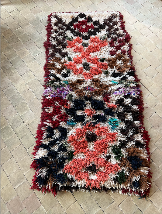 Marokkansk tæppe - Boucheroite - 173 x 83 cm - novamøbler