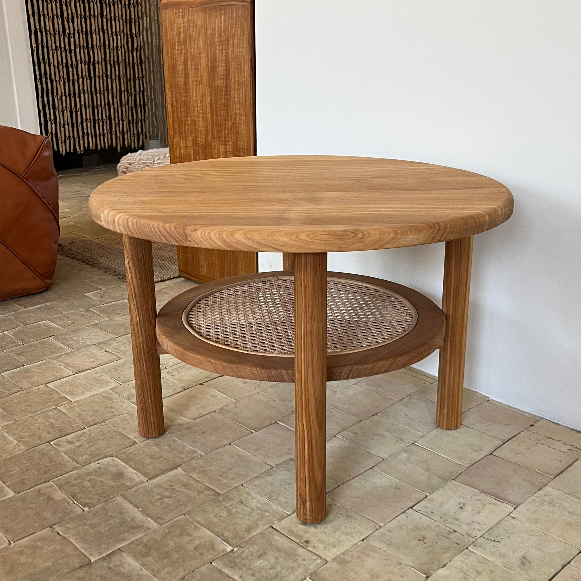 Udstillingsmodel - Sofabord - Teaktræ - Ø60 cm - novamøbler