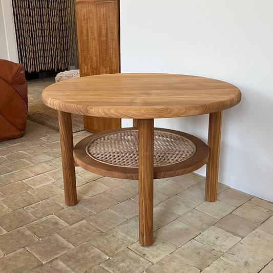 Udstillingsmodel - Sofabord - Teaktræ - Ø60 cm - novamøbler