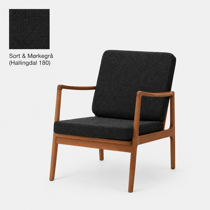 Lænestol - Teaktræ/Uldstof - P005 - By Sol - novamøbler