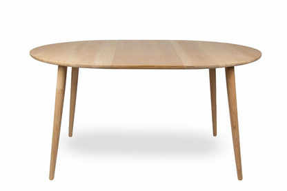 Rundt spisebord - 110/190 cm - Egetræ el. teaktræ - P003 - By Sol - novamøbler