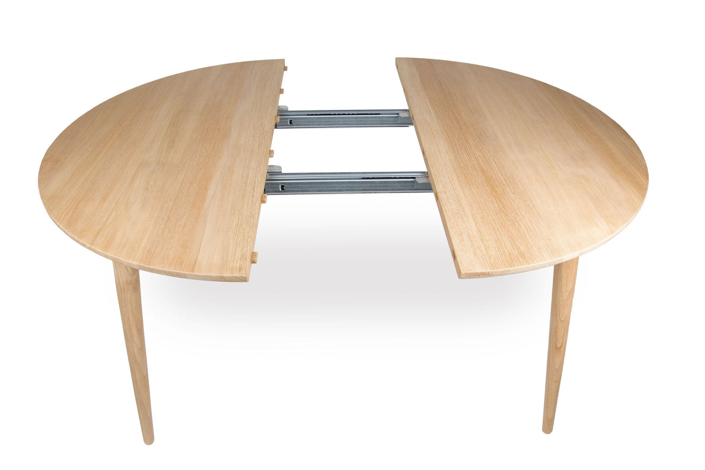 Rundt spisebord - 110/190 cm - Egetræ el. teaktræ - P003 - By Sol - novamøbler