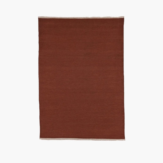 Regnbue - Uldgulvtæppe - 100% Uld - Terracotta I (den mørke) - novamøbler