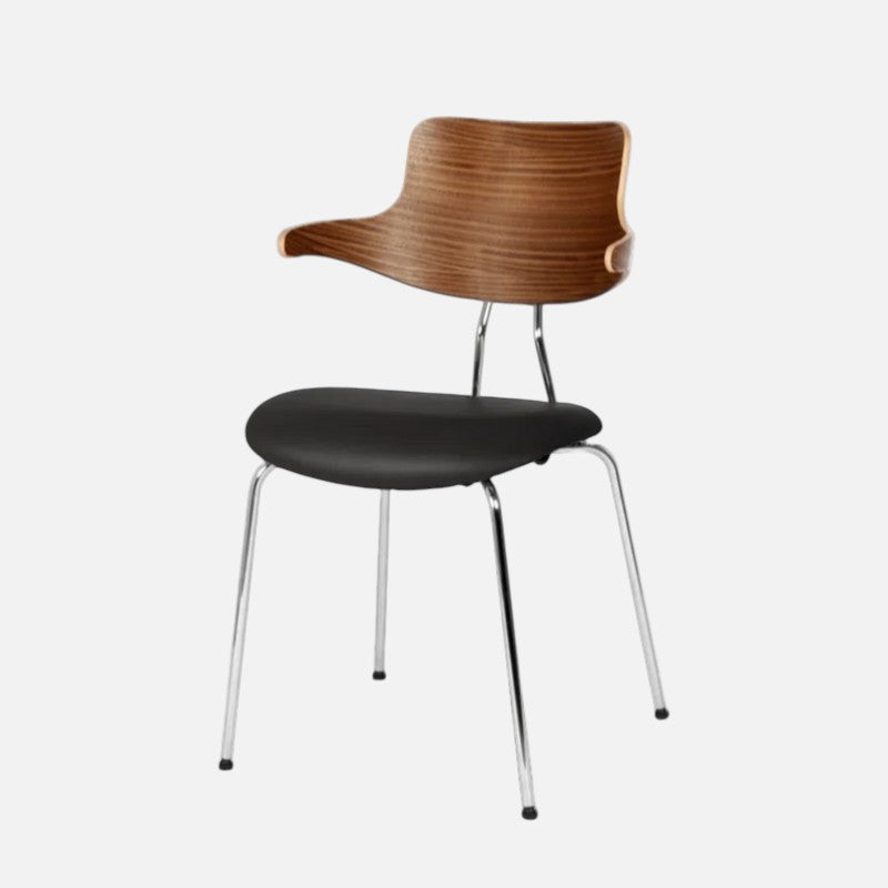 Vermund Larsen - Spisebordsstol - VL118 - Valnød/læder