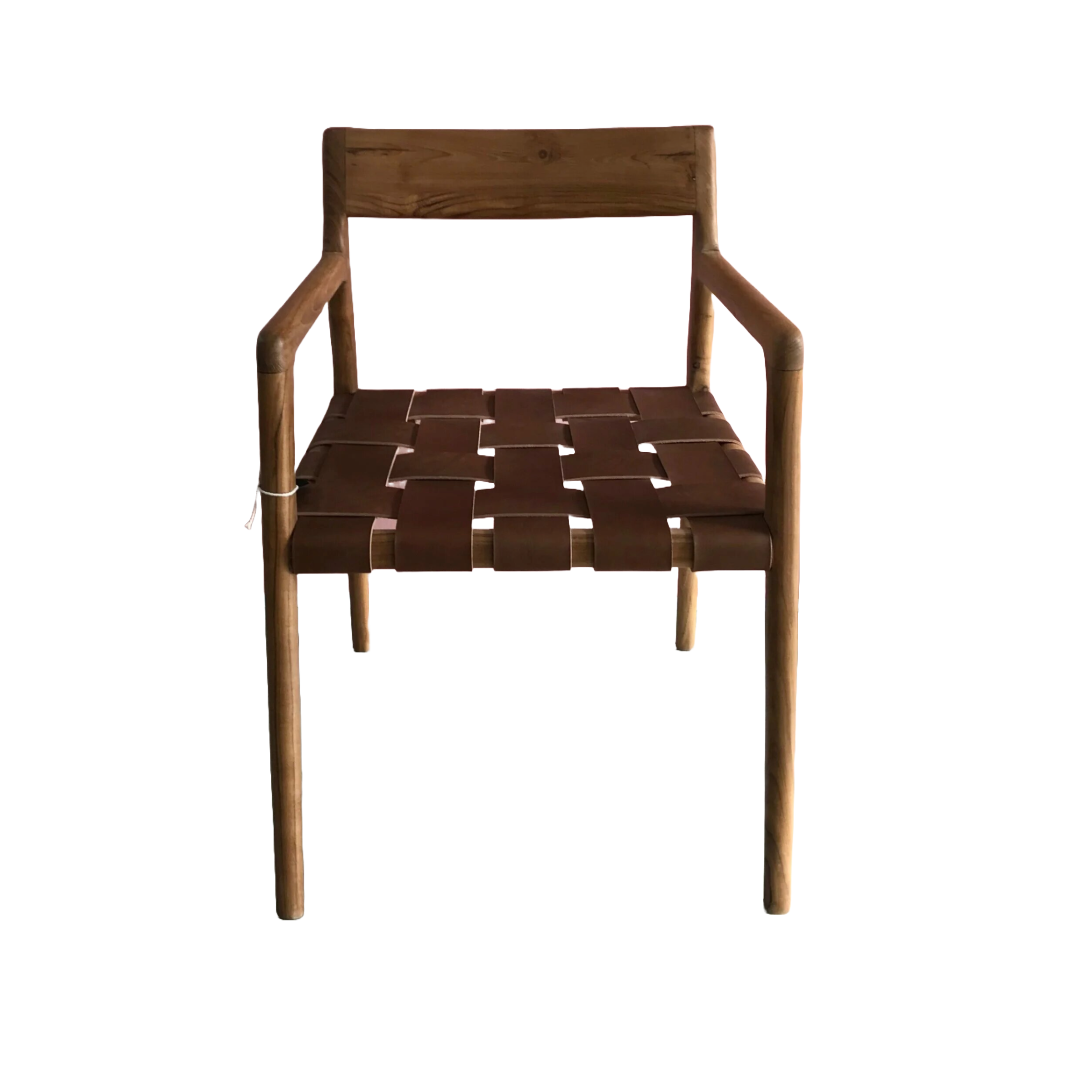 Spisebordsstol - Teak/læder - By Sol - novamøbler