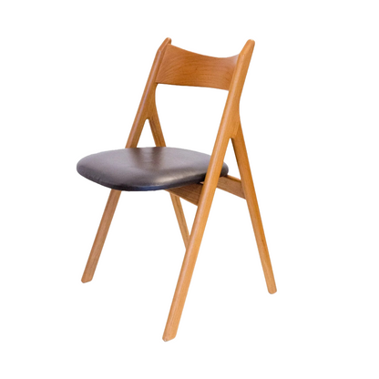 Spisebordsstol - Teaktræ/læder - P011 - By Sol - novamøbler