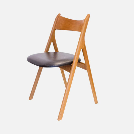 Spisebordsstol - Teaktræ/læder - P011 - By Sol