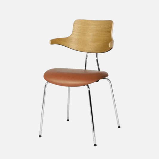 Vermund Larsen - Spisebordsstol - VL118 - Olieret eg/læder