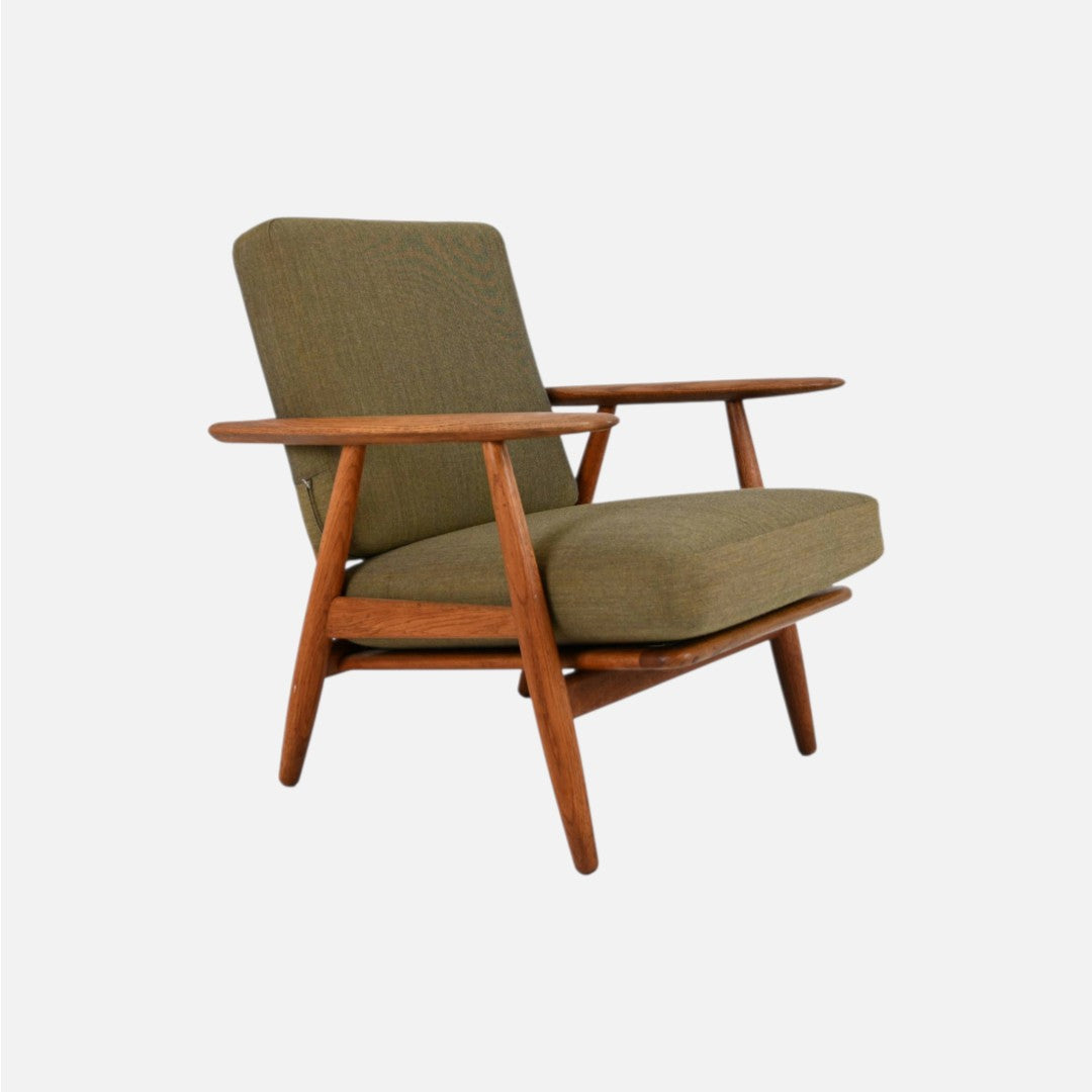Vintage GE240 lænestol af Hans J. Wegner - massivt teaktræ - novamøbler
