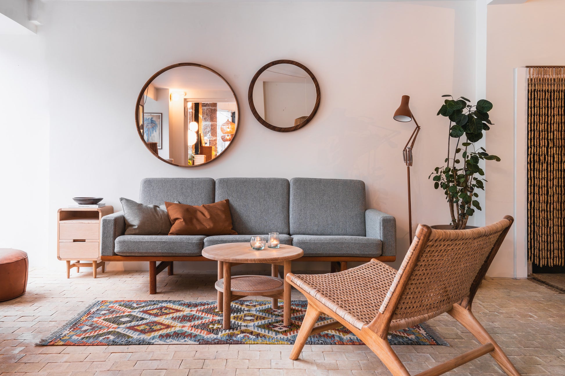 Vintage GE236/3 sofa af Hans J. Wegner - massiv eg - novamøbler