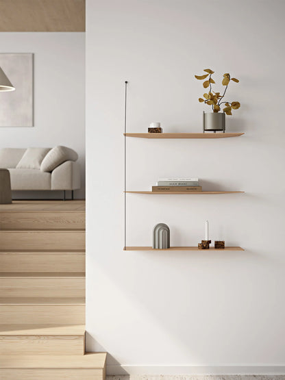 Woud Hyldesystem - Stedge Shelf - Hvidpigmenteret Eg - 3 hylder - novamøbler