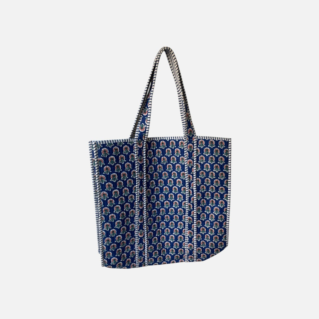 Tote bag - Blomster - Blå