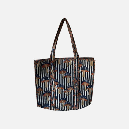 Tote bag - Svampe - Mørkeblå