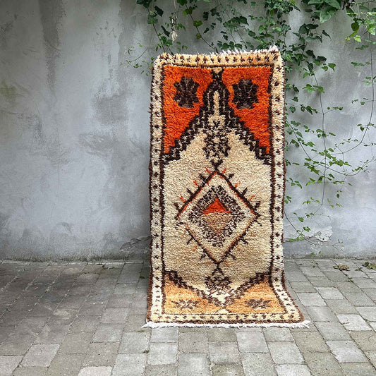 Marokkansk tæppe - Beni Ouarain - 195x84 cm - novamøbler