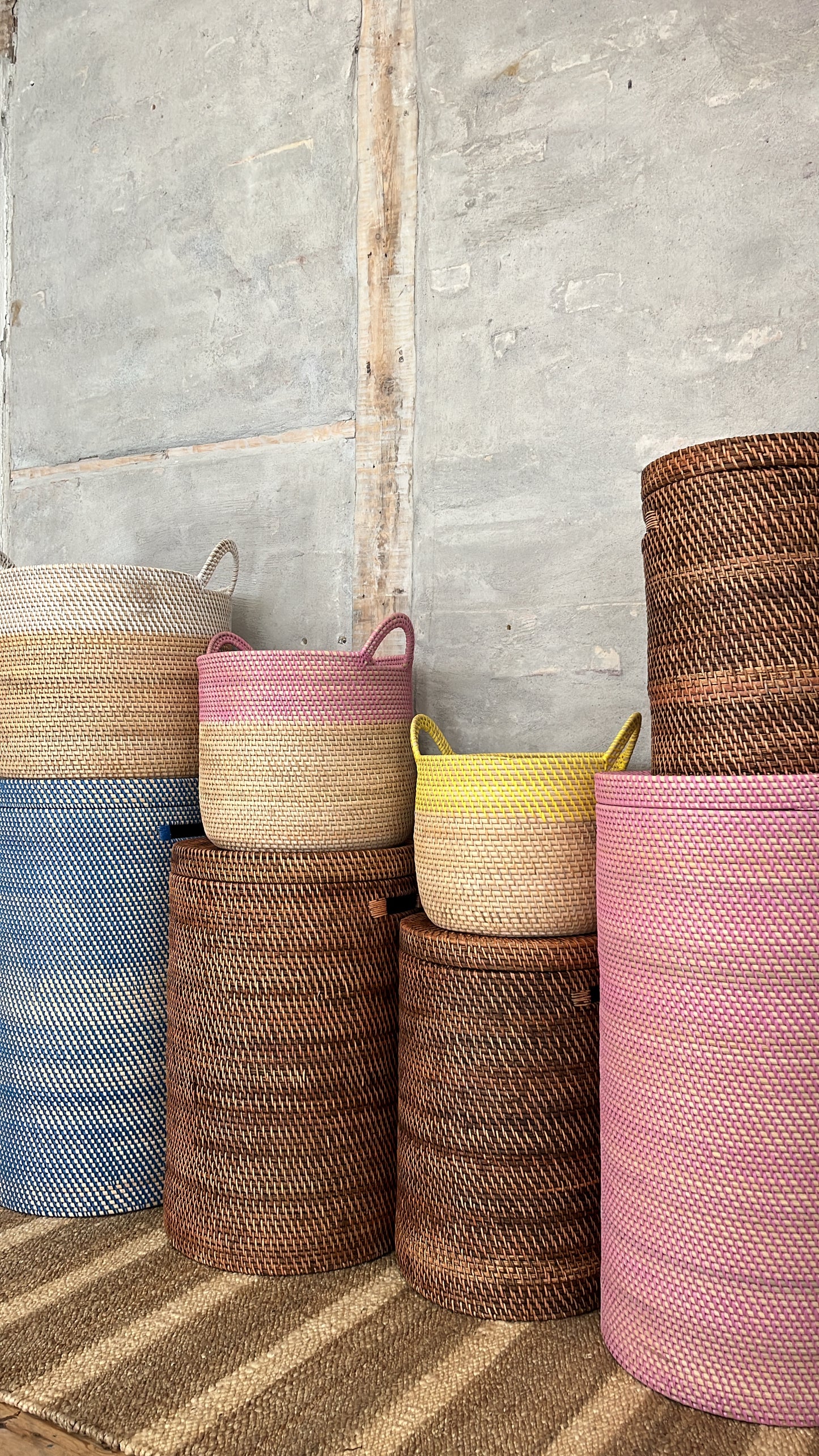 Bambuskurv - B001 - lyserød - novamøbler