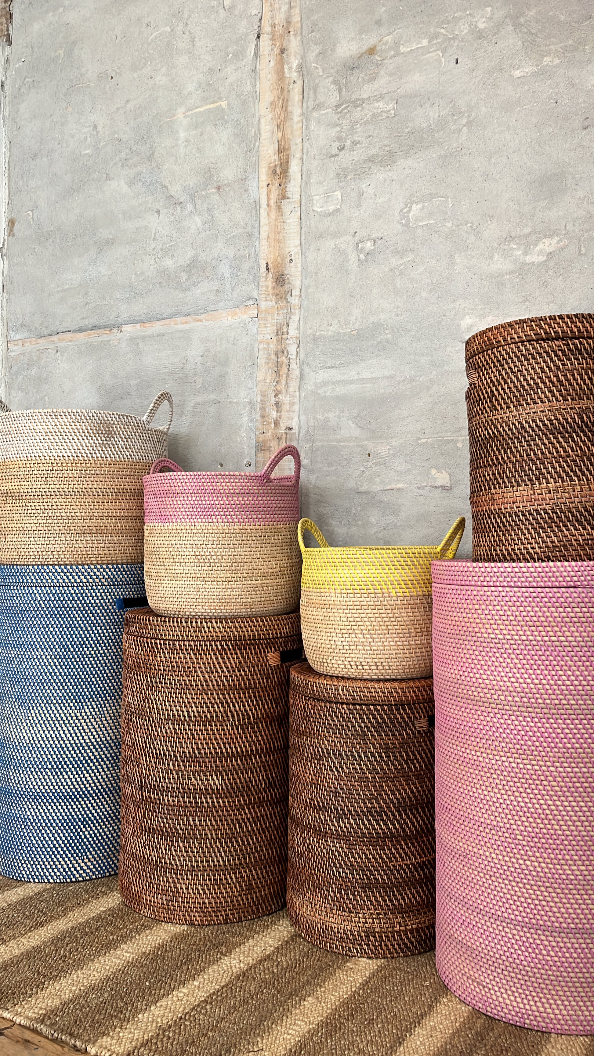 Bambuskurv - B001 - lyserød - novamøbler