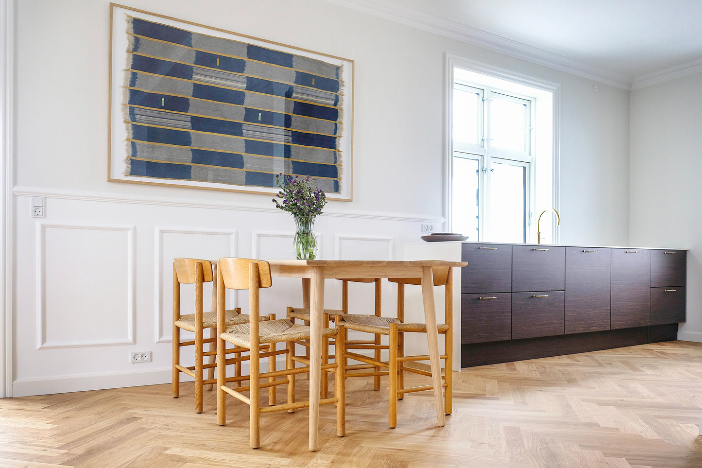 Afrikansk tekstil - Grøn/gul/pink - novamøbler