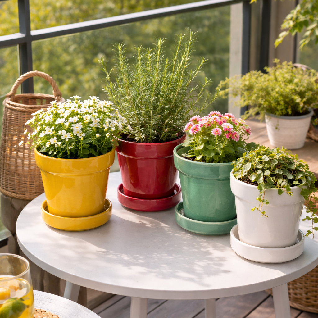 Marokkansk keramik - Urtepotteskjuler/krukke - Flere farver - novamøbler