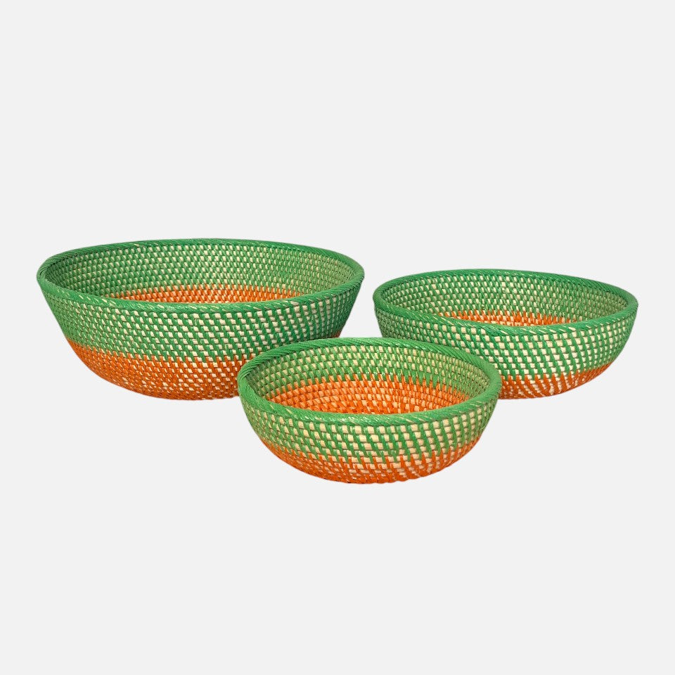 Brødkurv - Bambus - B007 - Grøn/orange - novamøbler