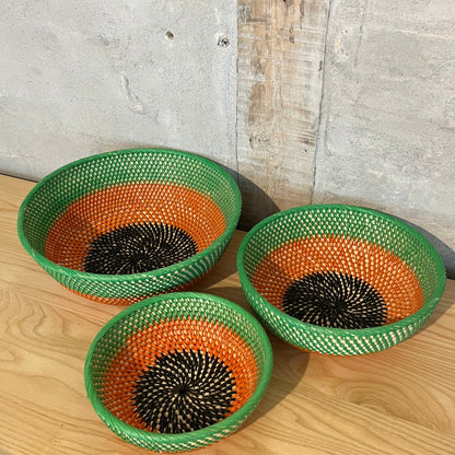 Brødkurv - Bambus - B007 - Grøn/orange - novamøbler