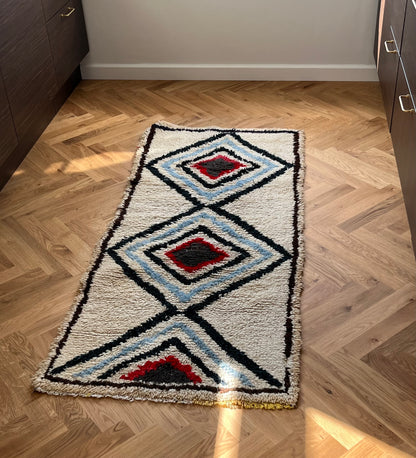 Marokkansk tæppe - Boucheroite - 183x82 cm - novamøbler