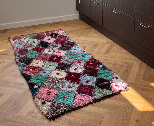 Marokkansk tæppe - Boucheroite - 197x85 cm - novamøbler