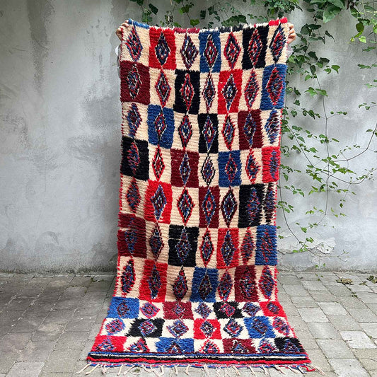 Marokkansk tæppe - Boucheroite - 238x94 cm - novamøbler