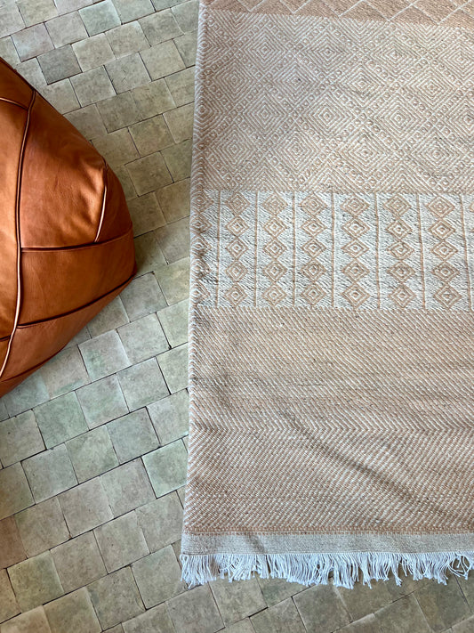 Kelimtæppe - Håndvævet Marokkansk gulvtæppe - 300 x 197 cm - novamøbler