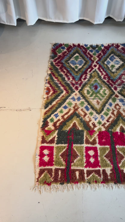 Marokkansk tæppe - Boucheroite - 111 x 72 cm