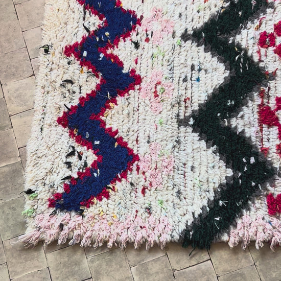 Marokkansk tæppe - Boucheroite - 183 x 88 cm - novamøbler