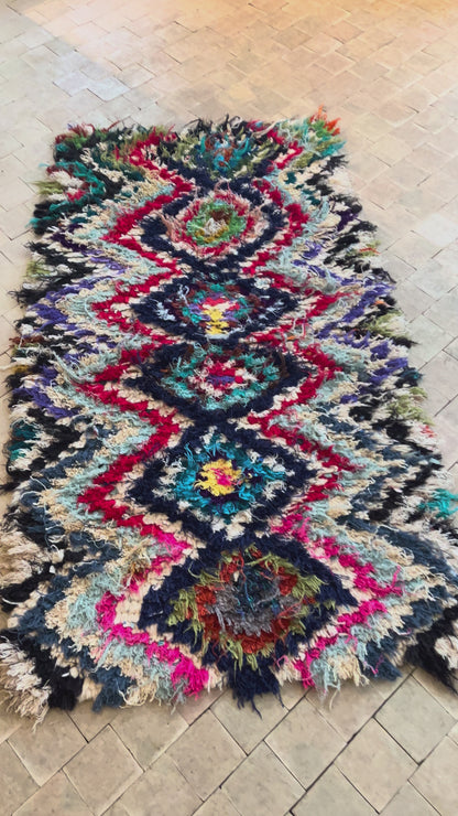 Marokkansk tæppe - Boucheroite - 156 x 90 cm - novamøbler