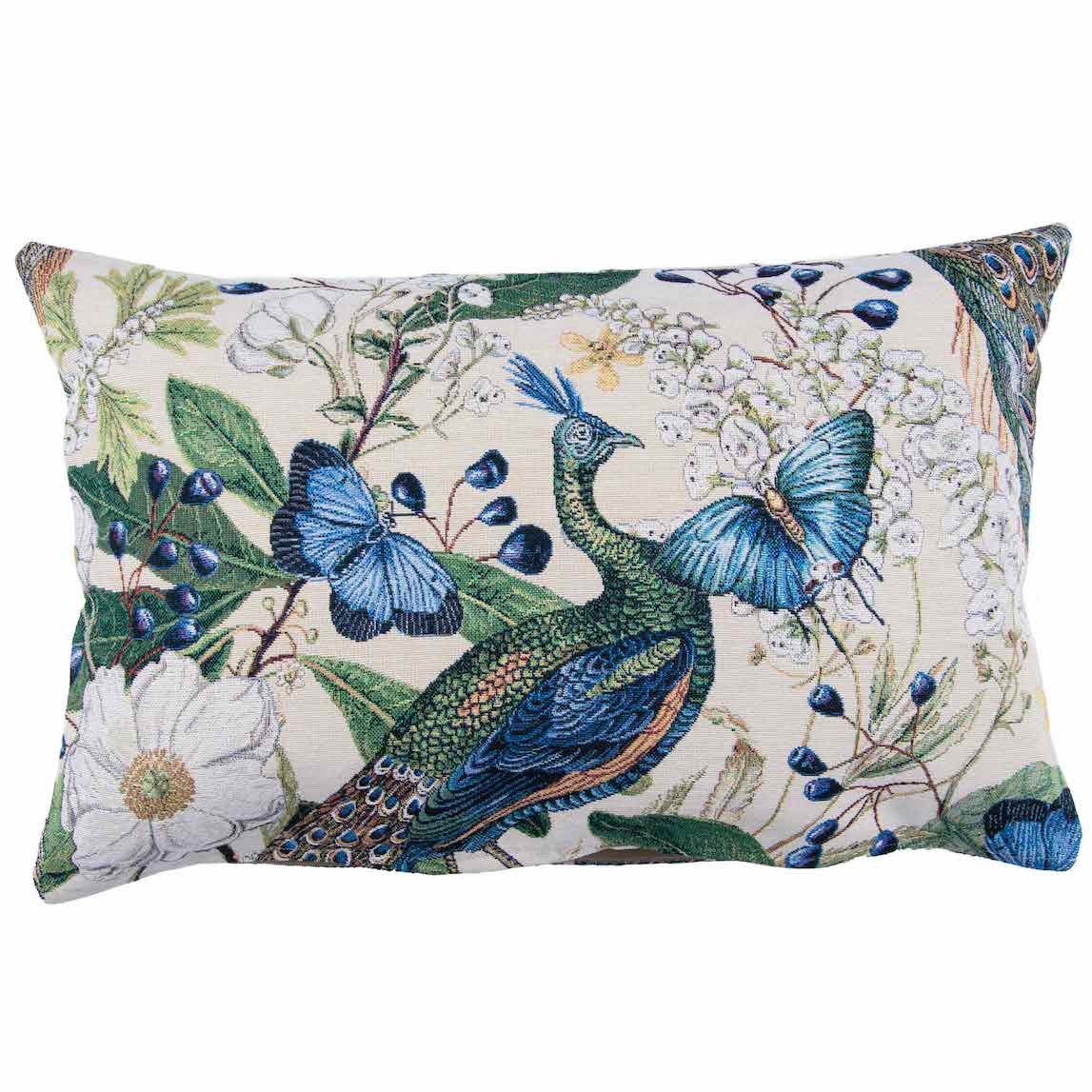 Pude - Beige med mønster - 40x60 cm - novamøbler