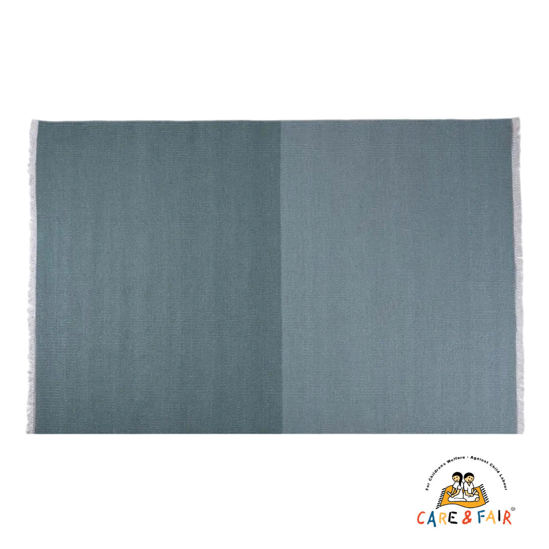 Regnbue - Uldgulvtæppe - 100% Uld - Turquoise/Green (2-farvet) - novamøbler