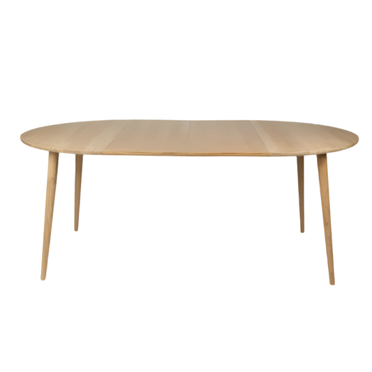Rundt spisebord - 110/190 cm - Egetræ el. teaktræ - P003 - By Sol - novamøbler