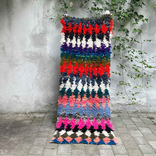 Marokkansk tæppe - Boucheroite - 187x65 cm - novamøbler
