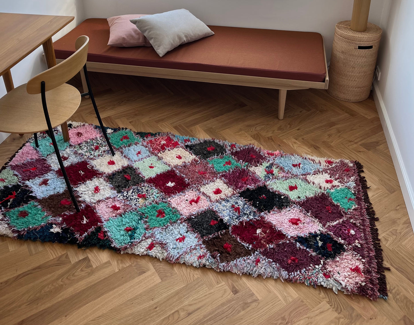 Marokkansk tæppe - Boucheroite - 197x85 cm - novamøbler